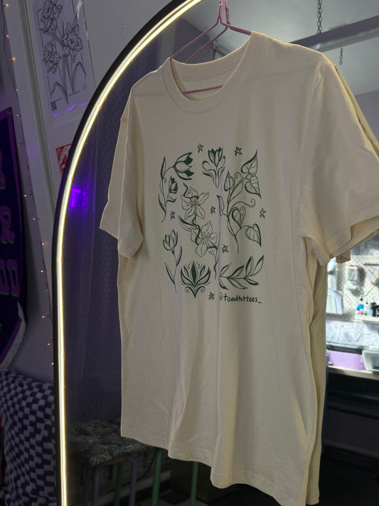 Floral design T-shirt