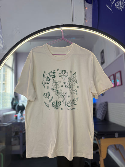 Floral design T-shirt