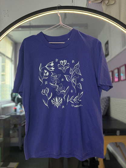 Floral design T-shirt